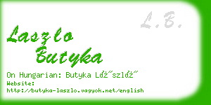 laszlo butyka business card